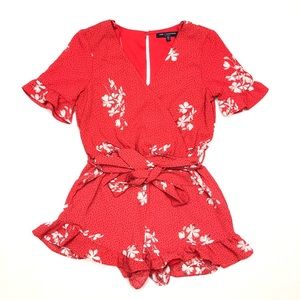 One Clothing Red Floral Romper